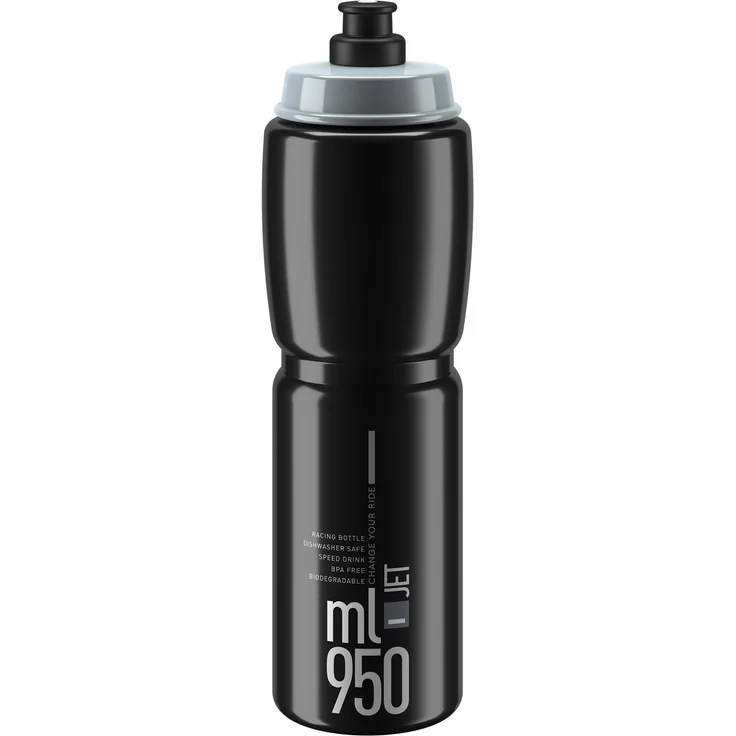Elite Trinkflasche Jet 950 ml schwarz grau – Bild 1