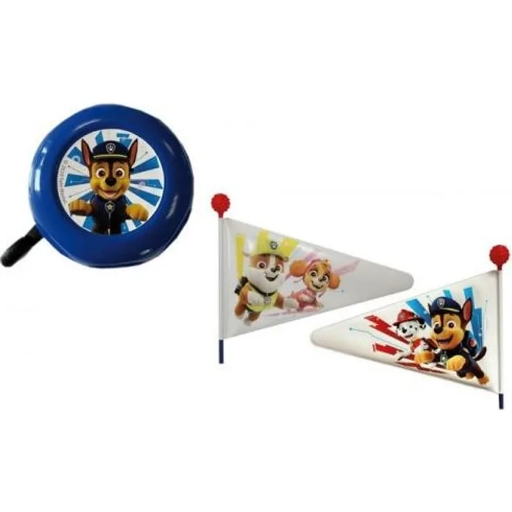 Paw Patrol Fahrradglocke blau Ø55mm + Wimpelstange doppelwandig teilbar