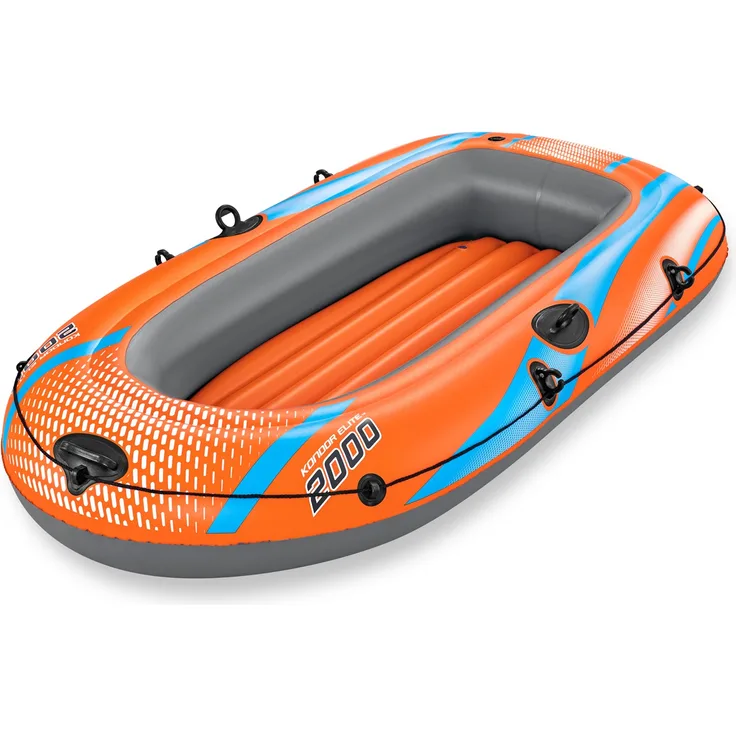 "3x Bestway Schlauchboot Kondor Elite 2000 Sport Angeln Rudern Paddeln Motor Set"