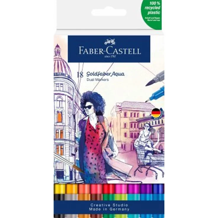 Faber-Castell Dual Marker Goldfaber Aqua 18er Set – Bild 1