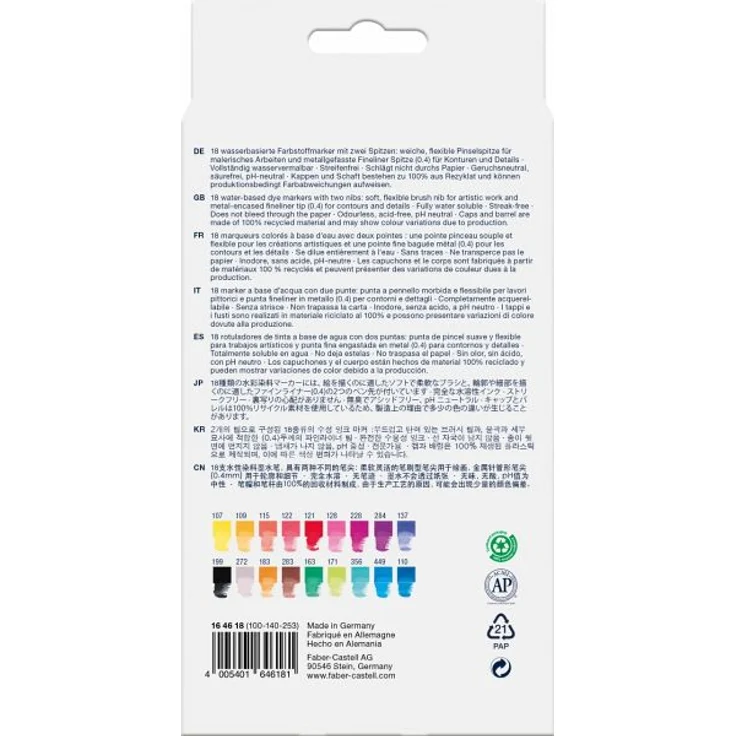 Faber-Castell Dual Marker Goldfaber Aqua 18er Set – Bild 2