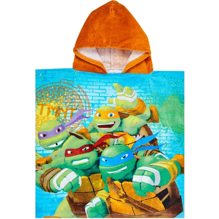 Teenage Mutant Ninja Turtles Jungen Badeponcho mit Kapuze