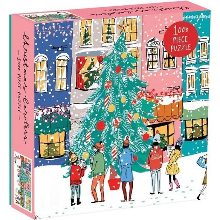 Christmas Carolers Square Boxed 1000 Piece Puzzle