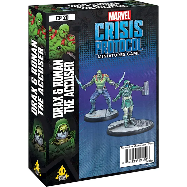 Atomic Mass Games , Marvel Crisis Protocol: Character Pack: Drax and Ronan The Accuser, Miniatures Game, Ages 10+, 2+ Players, 45 Minutes Playing Time