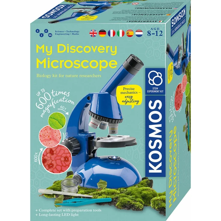 KOSMOS My Discovery Microscope, Mikroskop, Experimentierkasten, Kinder, Mehrsprachig, 616984 – Bild 2