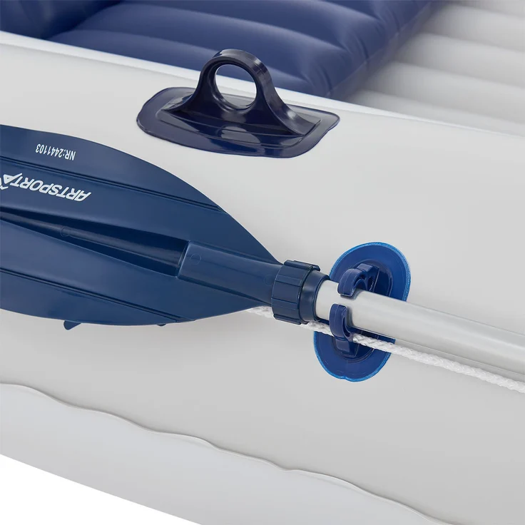 ArtSport Schlauchboot 330 cm für 4 Personen – Paddelboot aufblasbar mit 2 Sitzbänken – Ruderboot PVC mit Luftpumpe, Paddel, Tasche & Reparaturset – Bild 8