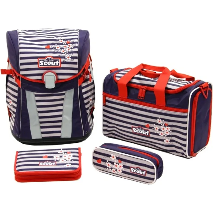 Scout Sunny Schulranzen-Set 4-teilig "Happy Stripes"