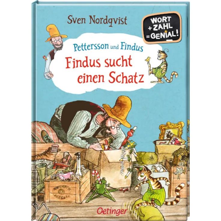 Pettersson und Findus. Findus sucht einen Schatz. Wort + Zahl = genial! Level 1