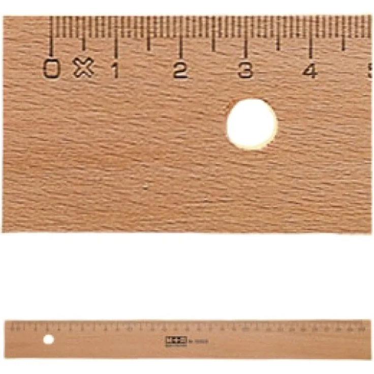 Möbius+Ruppert M+R Lineal Holz 50cm Buche Metalleinlage 1 Stück (719500000) – Bild 1