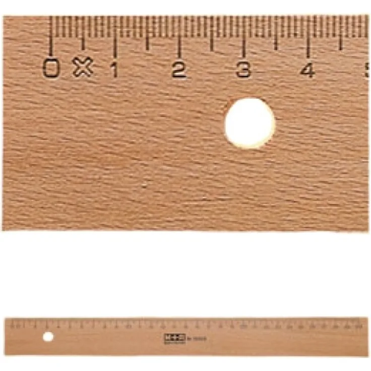 Möbius+Ruppert M+R Lineal Holz 50cm Buche Metalleinlage 1 Stück (719500000)