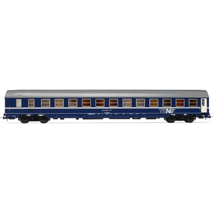 Rivarossi HR4334 SBB sleeping coach MU '64 WMD with big skirts Spur H0