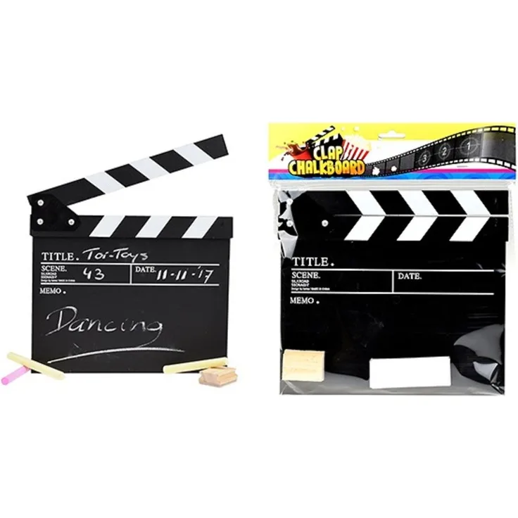 Toi-Toys Filmklappe mit Kreide und Bürste