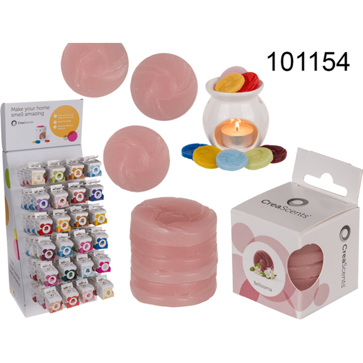 Creascents wachschips Bellissima 5 cm rosa 6 Stück