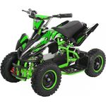 Elektro Quad Miniquad Kinder Racer 1000 Watt Pocket Kinderquad Pocketbike ATV (Schwarz/Grün)