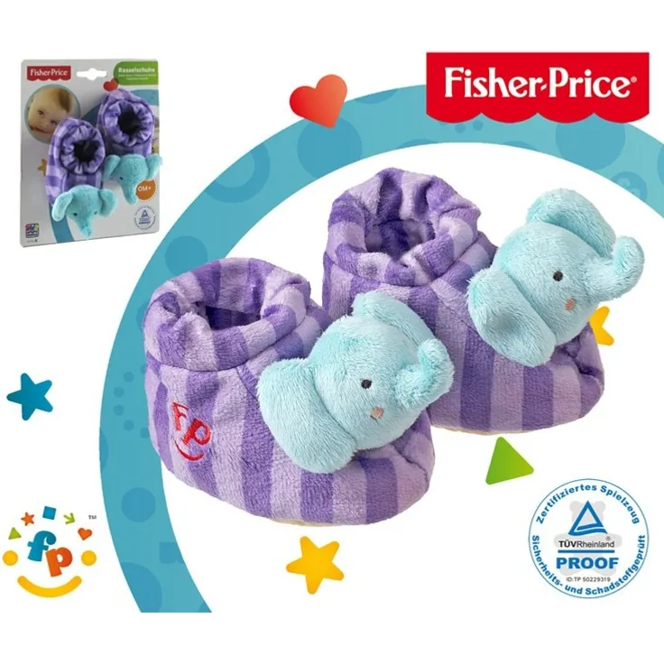 Fisher-Price Baby Rasselschuhe, Design Elefant