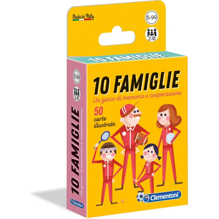 Clementoni - 16172 - 10 Familien, Kartenspiel für Kinder – Bild 1