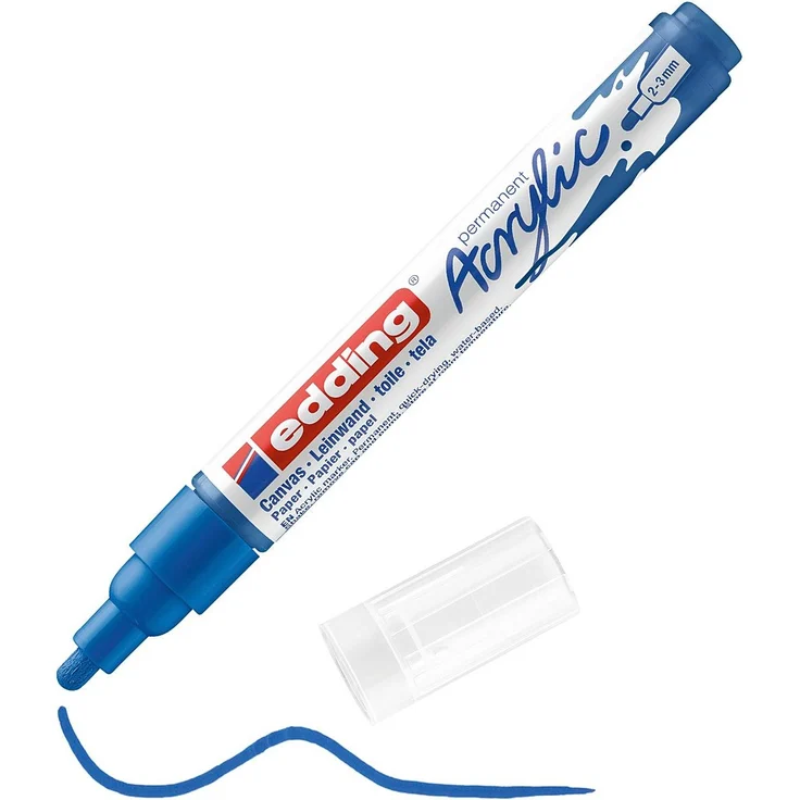 edding 5100 Acrylmarker medium enzianblau – Bild 4
