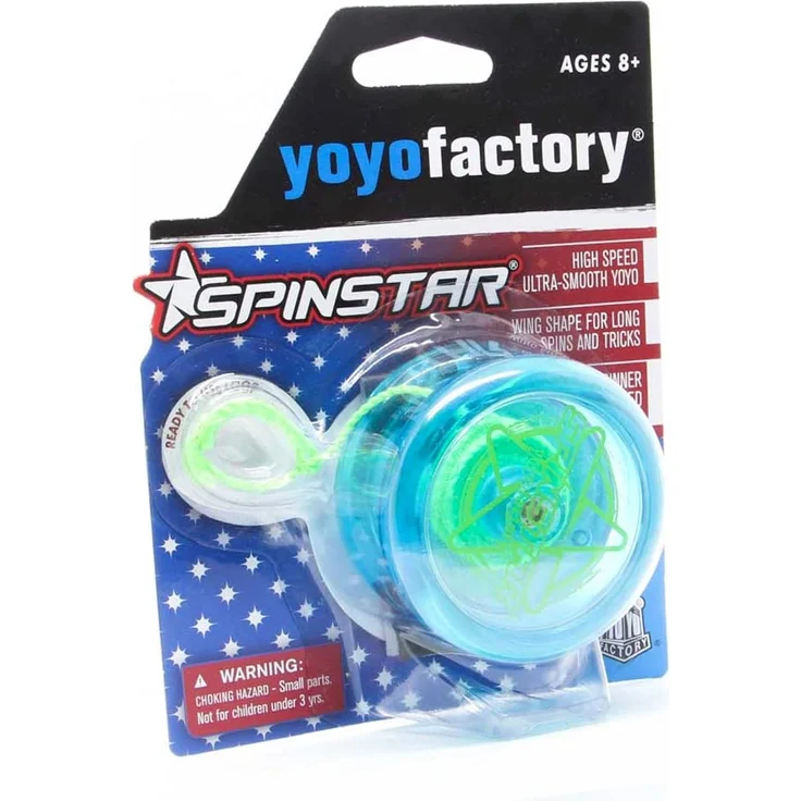 YoyoFactory SPINSTAR Yo-Yo - BLAU (Ideal für Anfänger, Moderne Leistung YoYo, Schnur und Anleitung Enthalten) – Bild 2