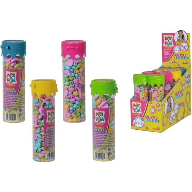 Simba Art & Fun Snap Beads in Röhre 4-sortiert.