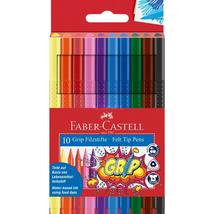 Fasermaler Grip Colour Marker 10er Etui