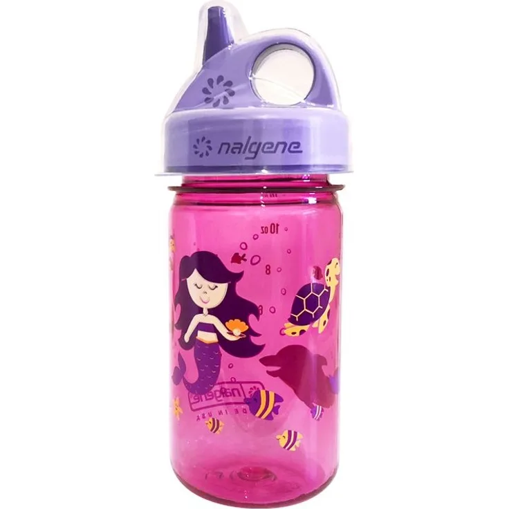 Nalgene Kinderflasche 'Grip-n-Gulp Sustain', 0,35 L mit Deckel pink Meerjungfrau