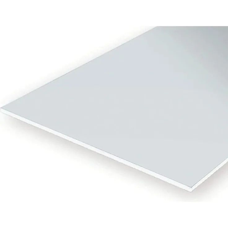 evergreen 9009 Weiße Polystyrolplatte, 150x300x0,13 mm, 3 Stück