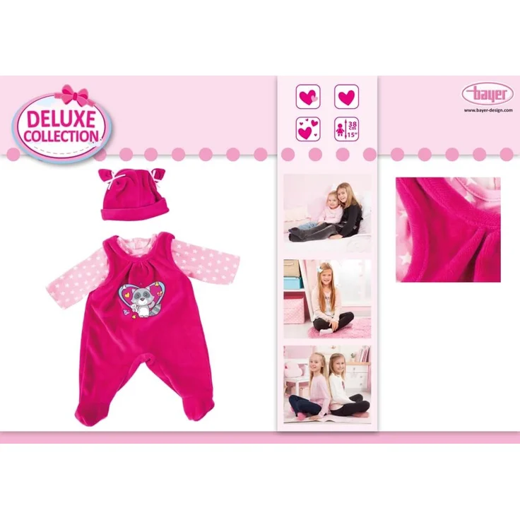 Puppensachenset für Puppen bis 38cm, Motiv Waschbär - Puppenkleidung – Bild 2