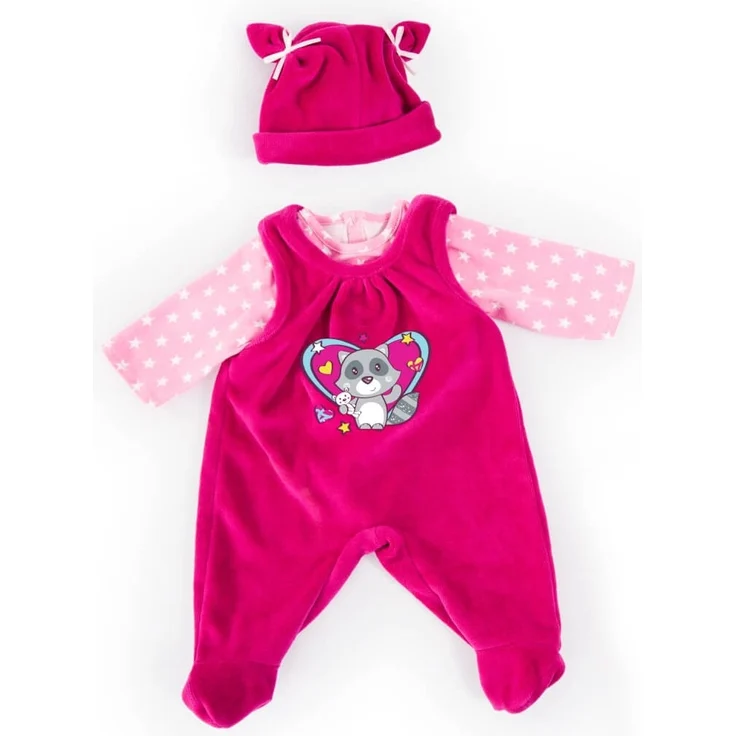 Puppensachenset für Puppen bis 38cm, Motiv Waschbär - Puppenkleidung – Bild 1