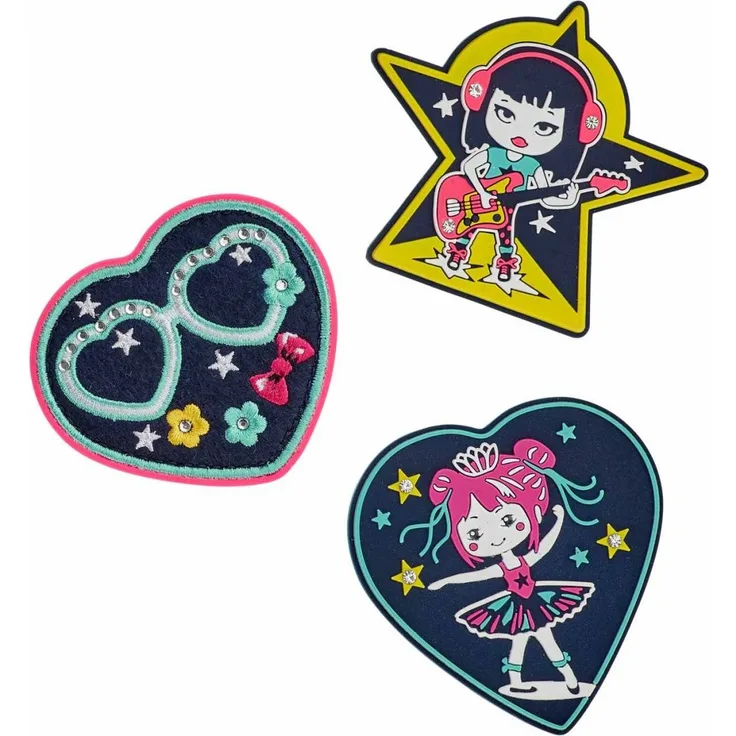 DerDieDas Wechselbuttons 3-TLG. NEON STAR