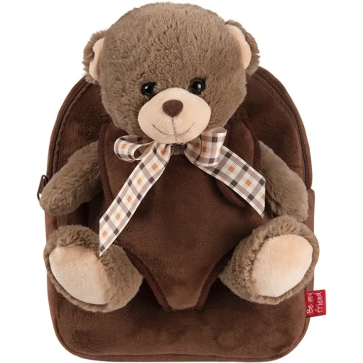 Rucksack Extra Flauschig Tommy Bear 2,7 Liter Dunkelbraun