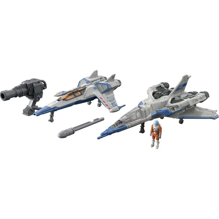 Buzz Lightyear HHY16 - Hyperspeed Serie Fahrzeug Exklusiv-Pecket, 2 Raumfahrzeuge & Minifigur & austauschbare Kanone, authentisches Filmdetail, Spielzeug für Kinder ab 4 Jahren