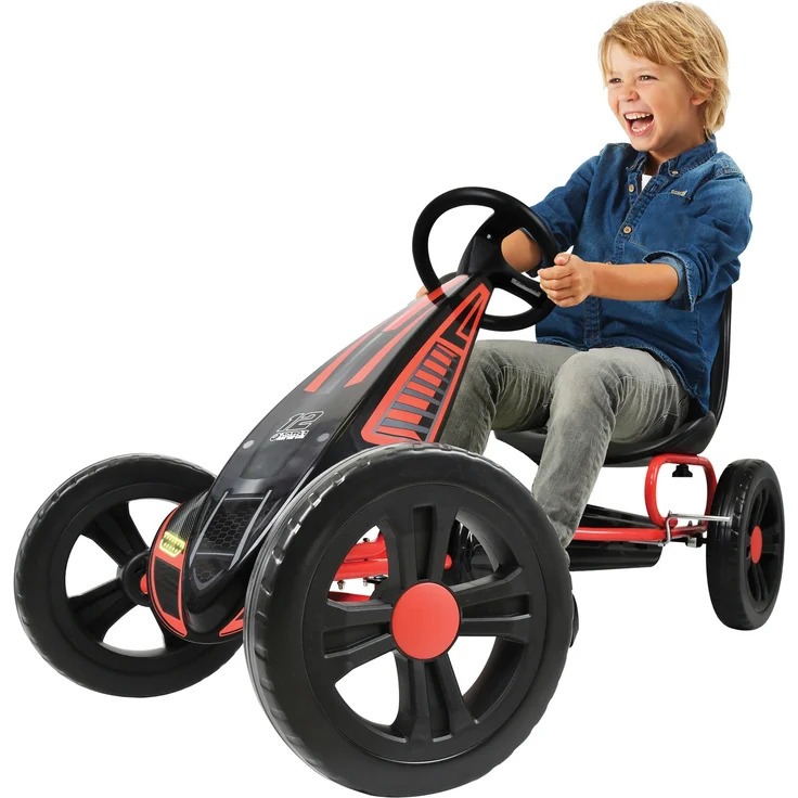 Hauck 'Cyclone', rot, Gokart, ab 4 Jahren, max. belastbar bis 55 kg, verstellbare Sitzfläche, EVA-Bereifung, Handbremse – Bild 2