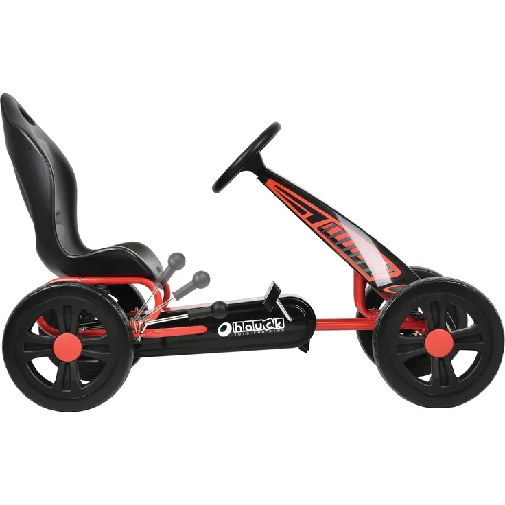 Hauck 'Cyclone', rot, Gokart, ab 4 Jahren, max. belastbar bis 55 kg, verstellbare Sitzfläche, EVA-Bereifung, Handbremse – Bild 6