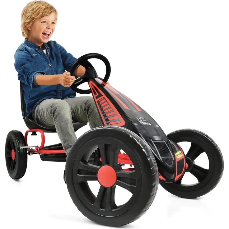 Hauck 'Cyclone', rot, Gokart, ab 4 Jahren, max. belastbar bis 55 kg, verstellbare Sitzfläche, EVA-Bereifung, Handbremse – Bild 3