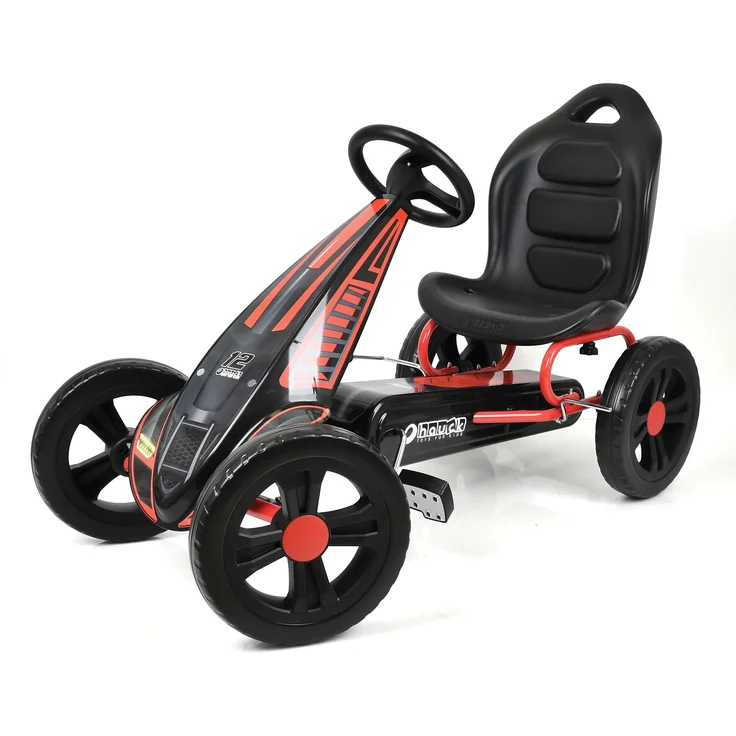 Hauck 'Cyclone', rot, Gokart, ab 4 Jahren, max. belastbar bis 55 kg, verstellbare Sitzfläche, EVA-Bereifung, Handbremse – Bild 1