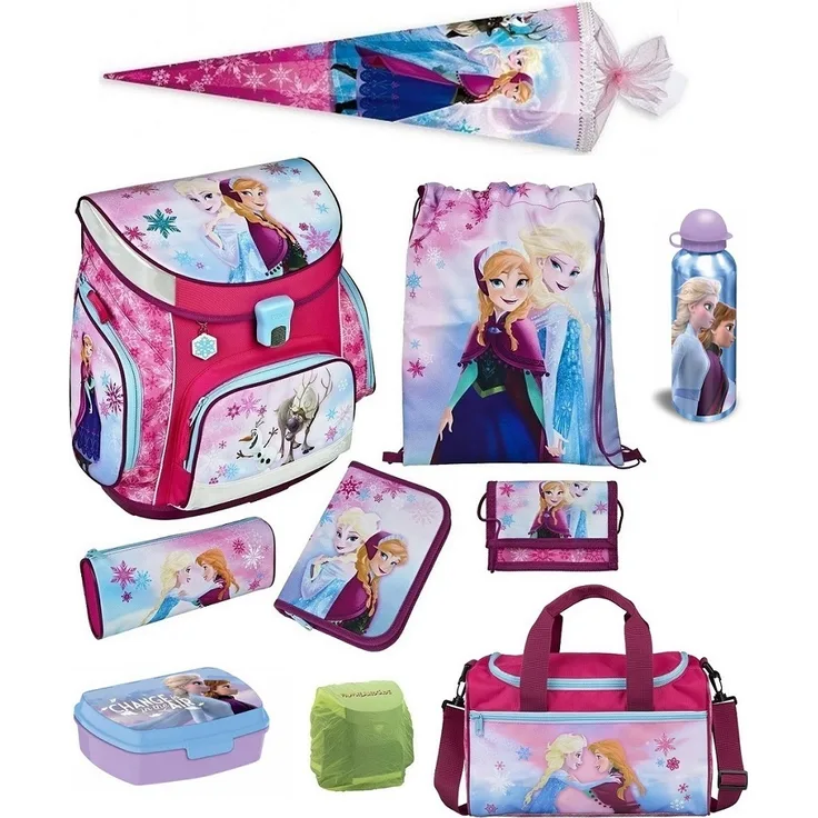 DISNEY FROZEN DIE EISKÖNIGIN Schulranzen Set 10-teilig Scooli CampusFit mit Sporttasche und Schultüte