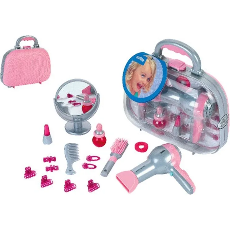 Theo Klein - Braun - Puppen-Beauty Case mit Haartrockner