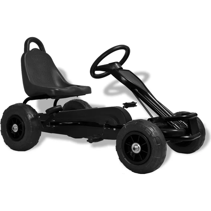 vidaXL Pedal Go-Kart mit Luftreifen Schwarz