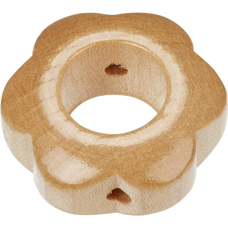 Schnulli-Blumenperle 29/12 mm, natur-hell, Btl. 2 St.