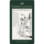 Faber-Castell Bleistifte Castell 9000 Design Set, 5B-5H, 12er Set