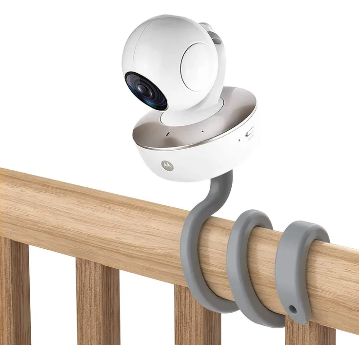 HOLACA Universal Baby Monitorhalterung für Arlo/Motorola Baby Monitor/Nannio Monitor/HelloBaby Vielseitig für alle anderen Kameras mit 1/4 Schraubenhalter ohne Werkzeug oder Wandschäden (grau)