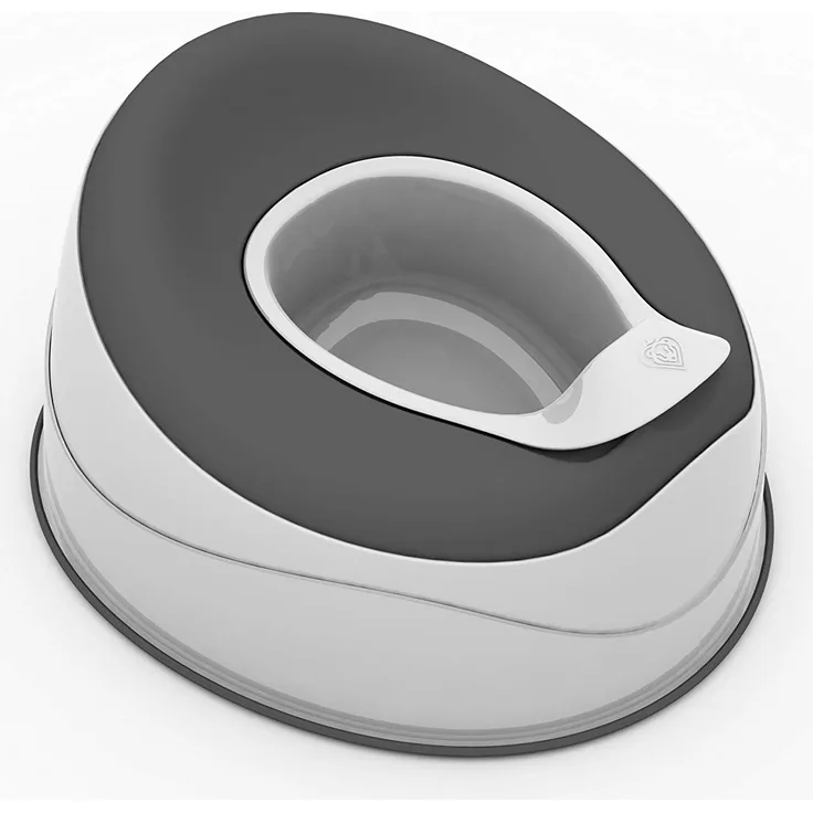 Prince Lionheart Pottypod® SQUISH | Weiches Töpfchen | Rutschfester Basis | Abnehmbarer Mittelbehälter | Leicht zu reinigen | Töpfchentraining und komfortables Sauberkeitstraining - Grau