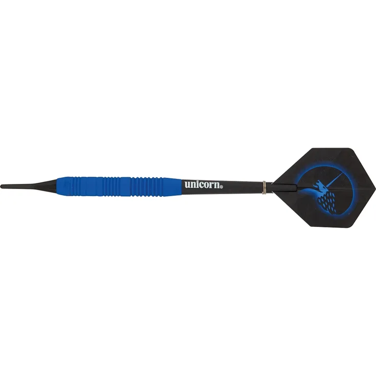 Unicorn Core Plus Rubberised Blue Brass Soft Darts, 18 Gr. / Inhalt 1 Stück