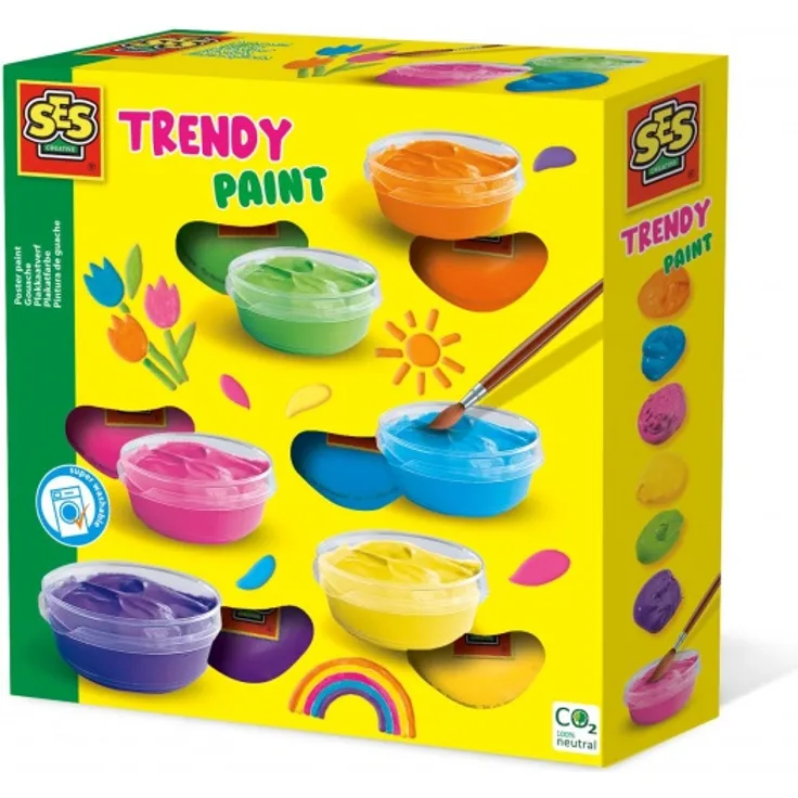 plakatfarbe Trendy junior 20 cm Acryl 7 Farben
