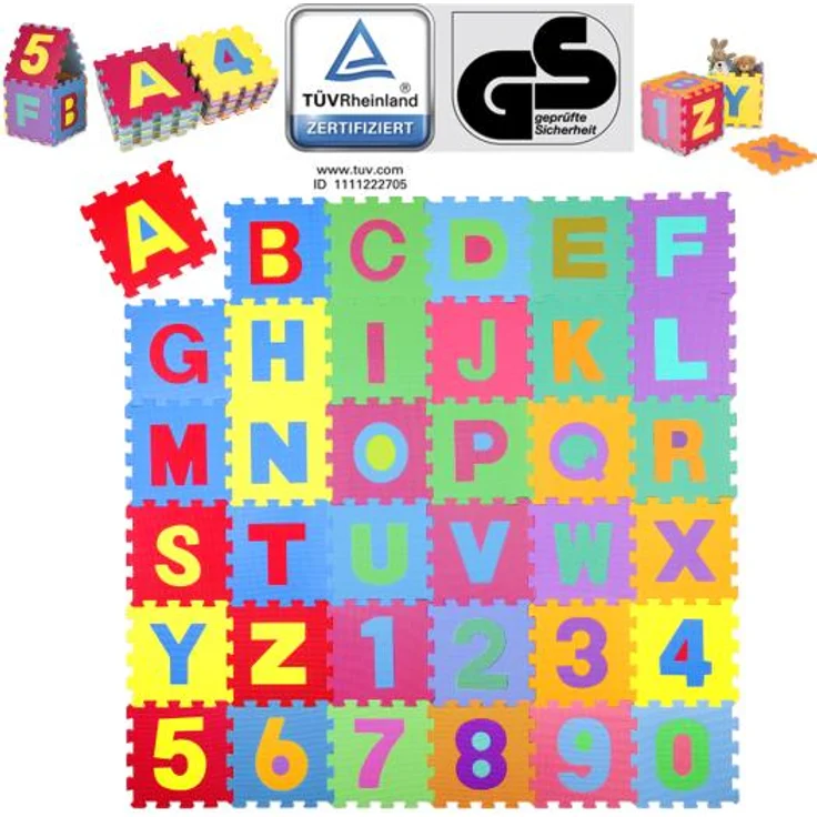 KIDUKU 86 tlg Puzzlematte Spielteppich Kinderteppich – Bild 2