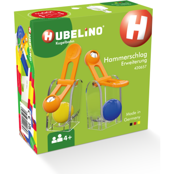 Hubelino 420657 Kugelbahn Hammerschlag Erweiterung (6-teilig)
