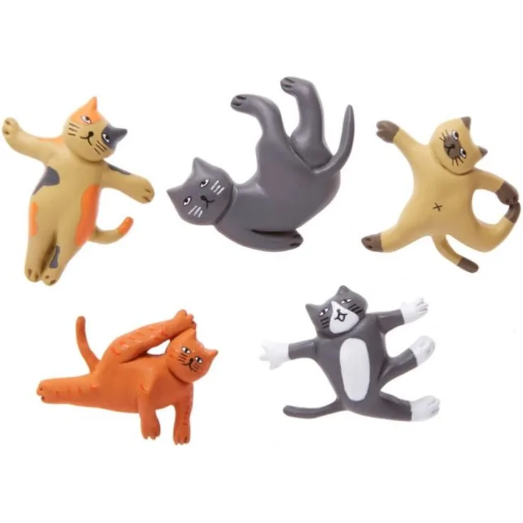Magnete Katzen 4,3 X 3,3 Cm Pvc 5 Stück