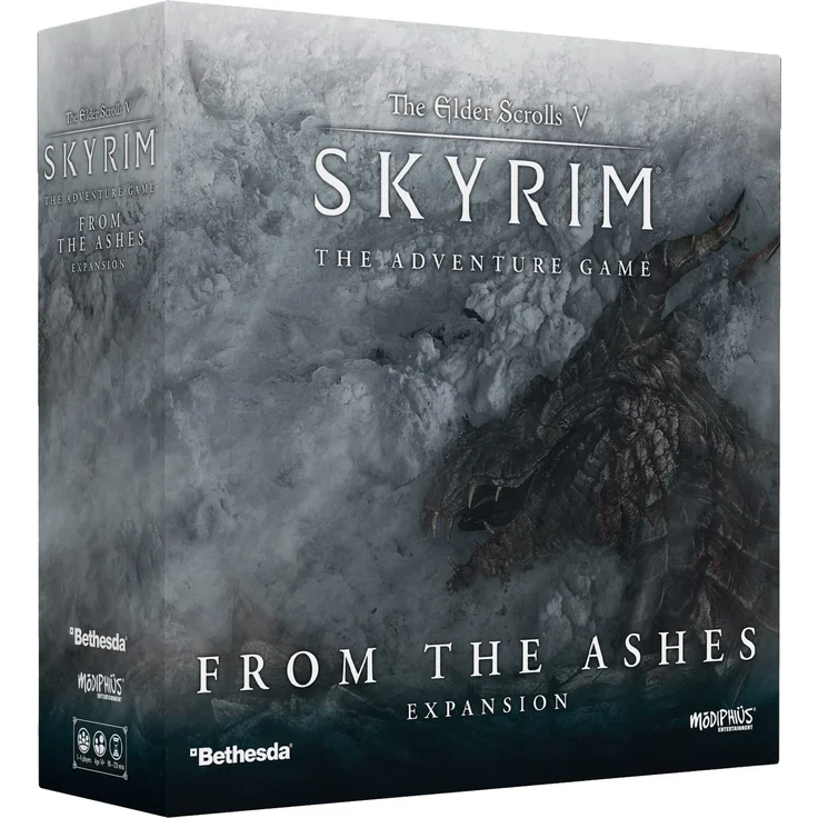 Modiphius | The Elder Scrolls: Skyrim - Abenteuer-Brettspiel aus der Asche-Erweiterung | Brettspiel | Alter 14+ | 1-4 Spieler | 60-120 Minuten Spielzeit – Bild 1