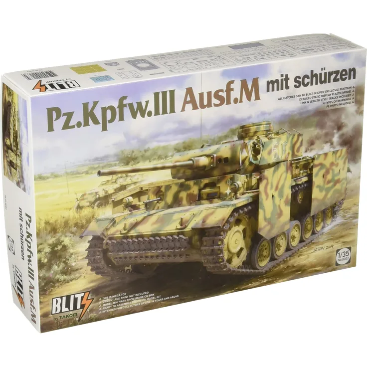 TAKOM TAK8002 8002 1/35 Panzer III AUSF. M mit Schürzen