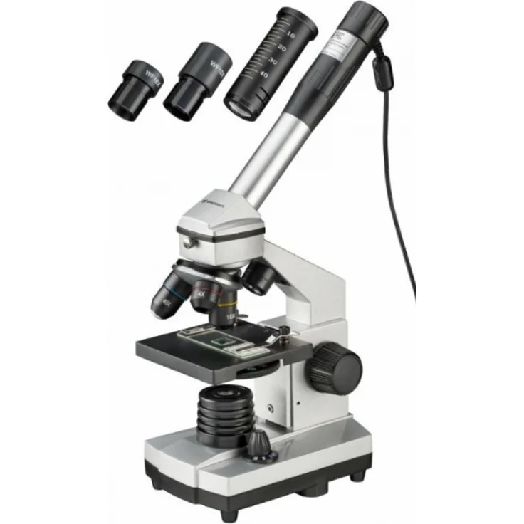 Mikroskopset junior 40-1024x Stahl weiß 22-teilig – Bild 1